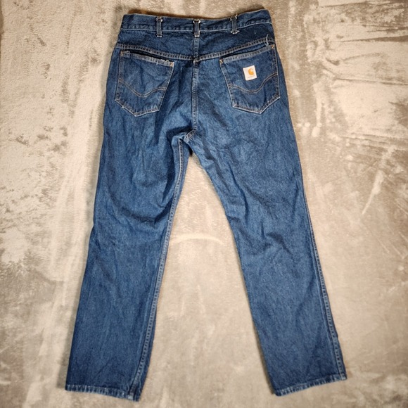 Carhartt Jeans Men's 33x29 Blue Denim Pants Relaxed‎ Fit - Picture 9 of 13